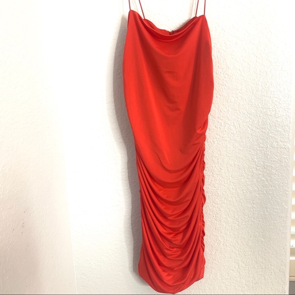 Love By Design Ruched Bodycon Mini Dress L NWT - Picture 2 of 8